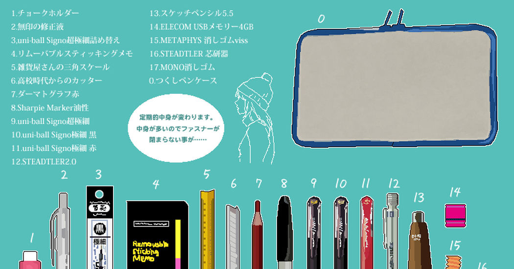 Inside pencil cases!