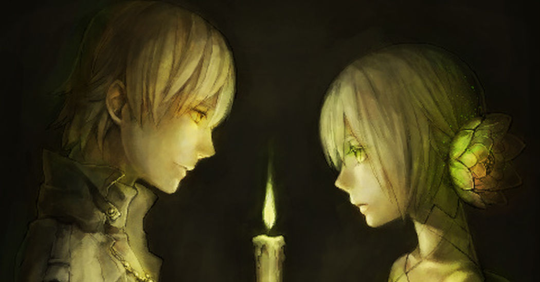 A flickering flame in the dark. Candles