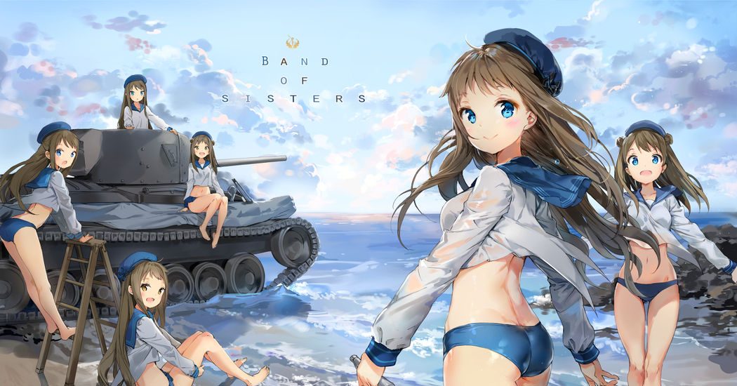 You're the epitome of summer! Drawings of Sailor Swimsuits
