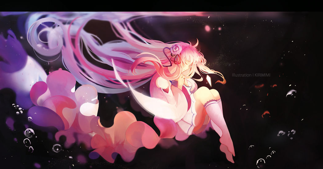 Like a lovely blossom. Illustrations painted in pink