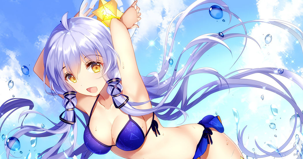 My eyes are fixed on you and you alone♡ Illustrations of Girls in Swimsuits