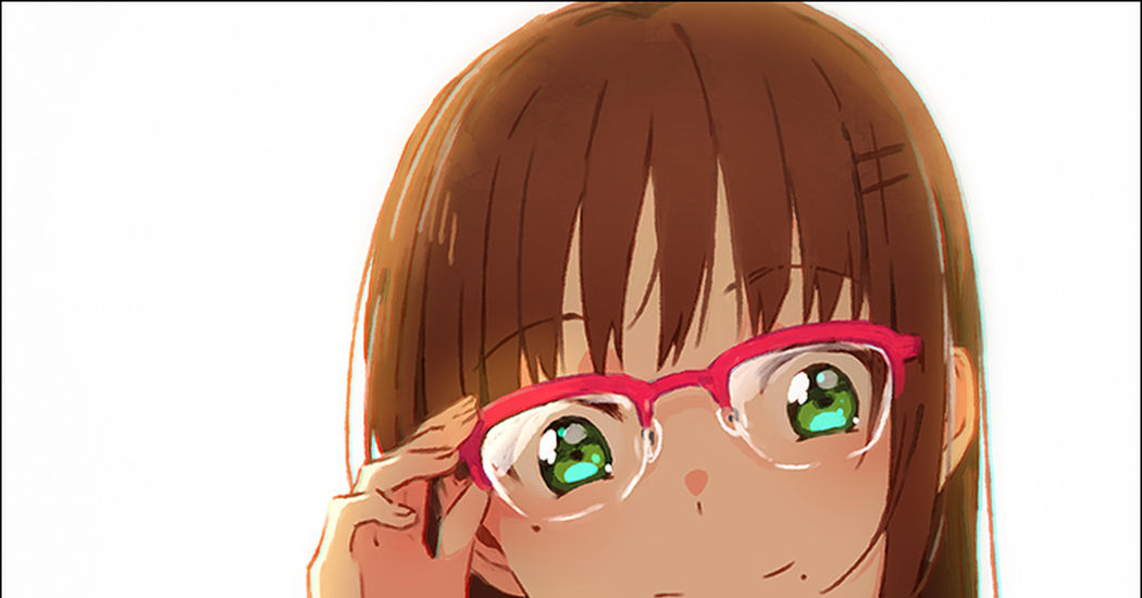 That casual gesture is adorable ♡ 'Fingers on glasses'