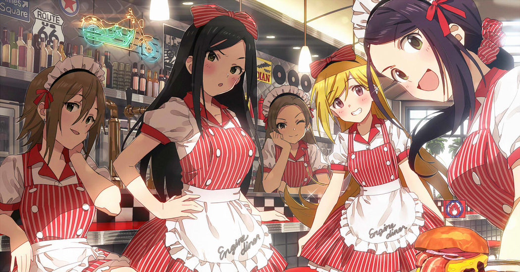 Welcome! Illustrations of Waitresses