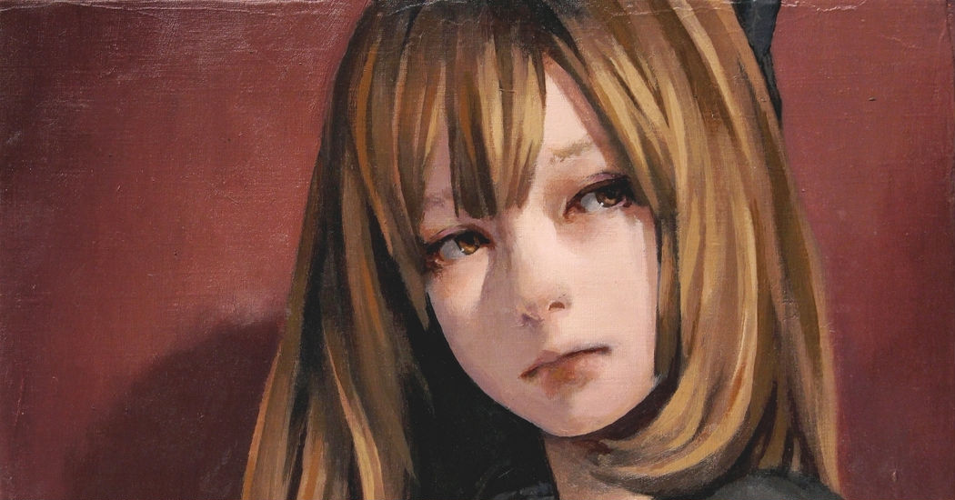 Fascinating textures. Illustrations of Beautiful Girls Drawn with Oil Paints