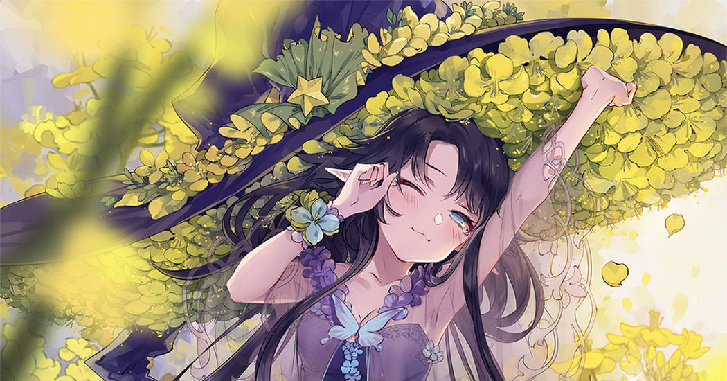 An energetic color that will make you happy♪ Illustrations in vibrant yellow