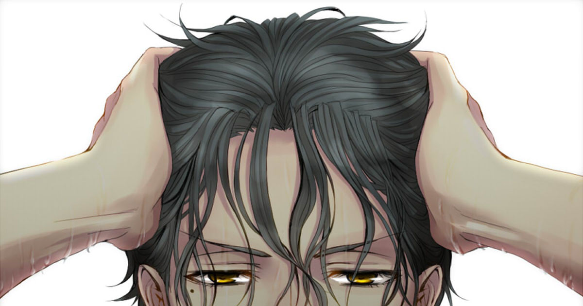Drawings of Boys with Wet Hair - Drops of Passion.
