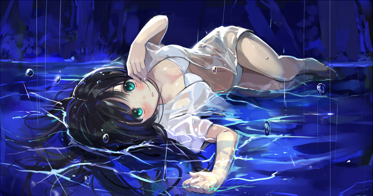 水面と女の子のイラスト特集 水も滴る美少女 Pixivision