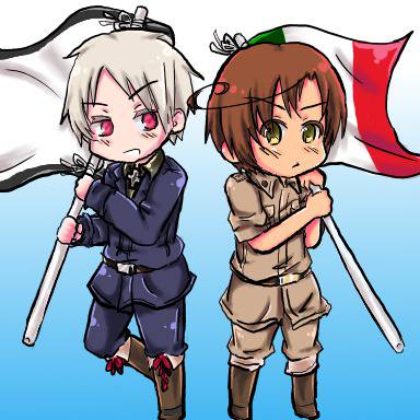 ヘタリア Axis Powers ひざ掛け 枢軸＋プロイセン ヒサゴ 「ヘタリア