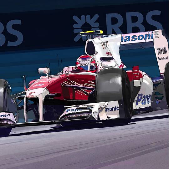日本人Ｆ１パイロット３名（佐藤琢磨&中島一貴&小林可夢偉）イラストポートレート 日本人F1パイロット3名（佐藤琢磨&中島一貴&小林可夢偉