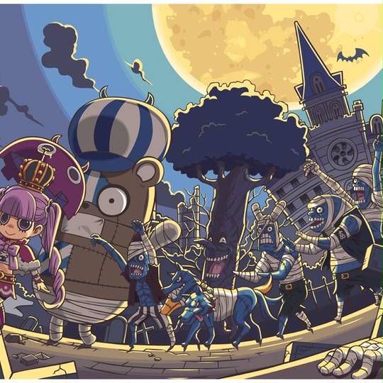 ワンピース　ワーコレ　スリラーバーク海賊団　将軍ゾンビ　ガンズイ ワンピース ワーコレ スリラーバーク海賊団 将軍ゾンビ ガンズイ