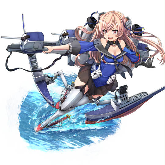 艦これアーケード ジョンストン改 中破 水着モード （☆カード