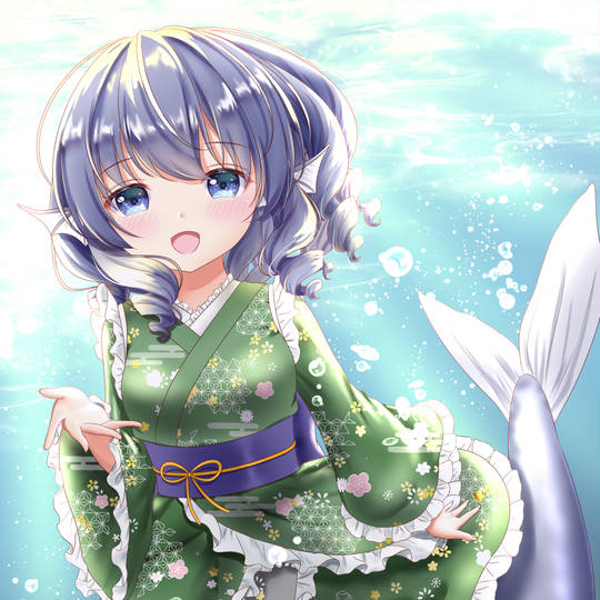 東方project わかさぎ姫イメージ 和風ピアス せまかっ