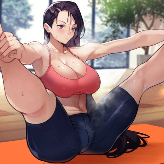 野外V字開脚 