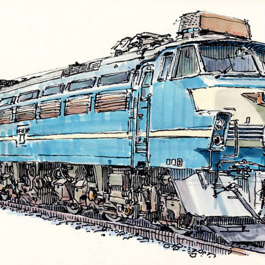 TX JR EF66-100形電気機関車(後期型)吹田機関区（貨物列車を調査