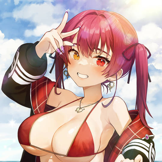 アニメ風 赤い水着のイラスト 赤ビキニ (あかびきに)とは【ピクシブ百科事典】