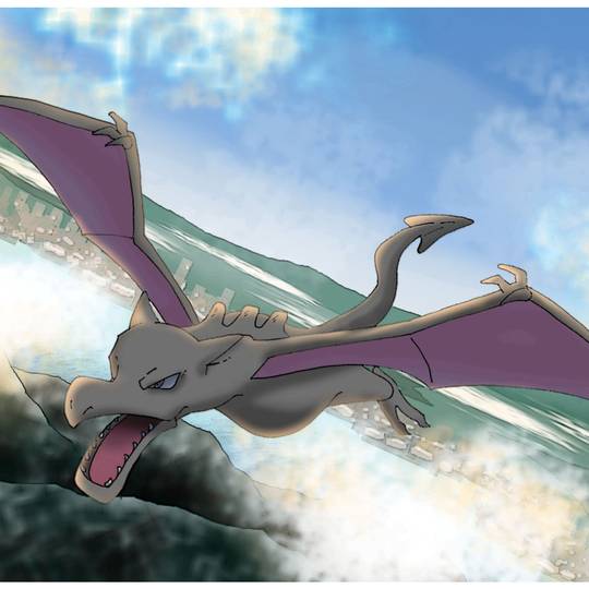 ワタルのプテラと初期プテラ イブキのカイリュー ワタルのプテラ