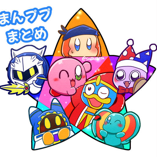 左よりひかわ博一、谷口あさみ描き下ろしのステッカー