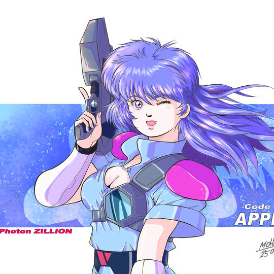 赤い光弾ジリオン　セル画(ロング)　JJ チャンプ アップル 赤い光弾ジリオン セル画(ロング) JJ チャンプ アップル 公式通販