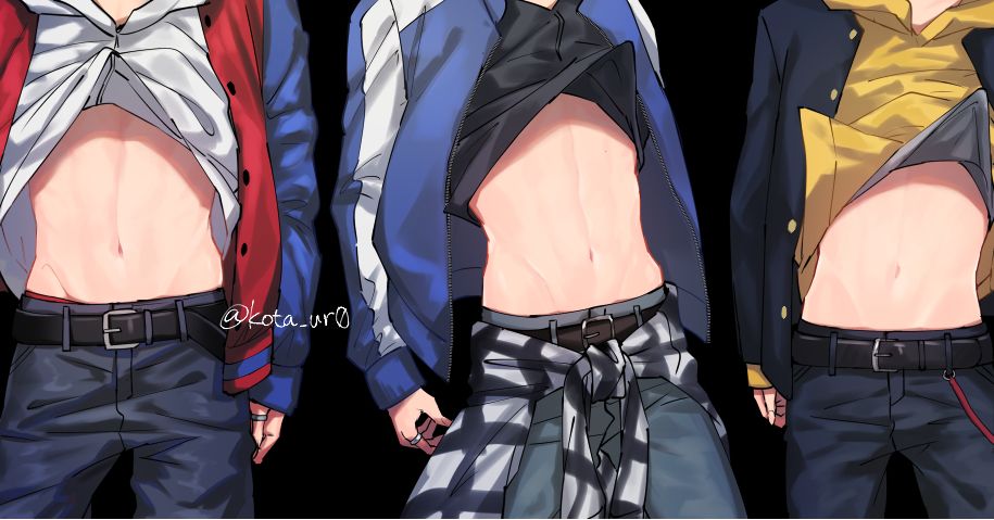 Drawings That Depict Glimpses of Boys' Stomachs - Can't take my eyes off that little valley♡