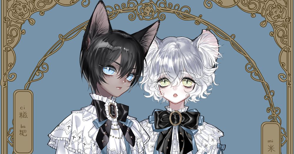 Whimsy charm♡ Illustrations of Boys with Cat Ears
