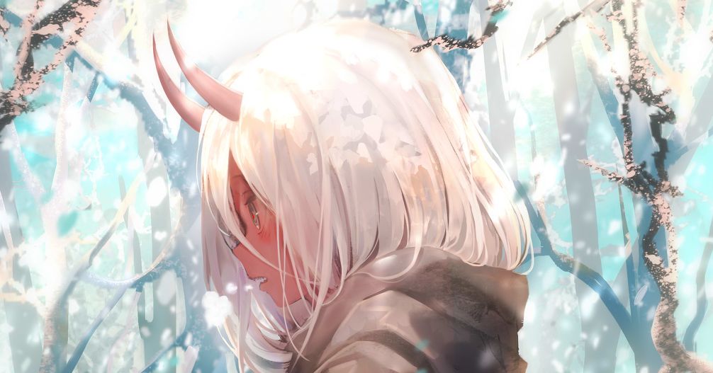 Drawing of Girls with Horns - Your fantastic appearance.
