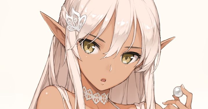 I'm not just cute, right? Drawings of Dark Elf Girls