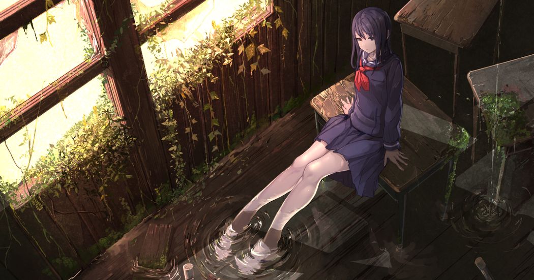 A beautiful scene of misery. Illustrations of Water and Ruins