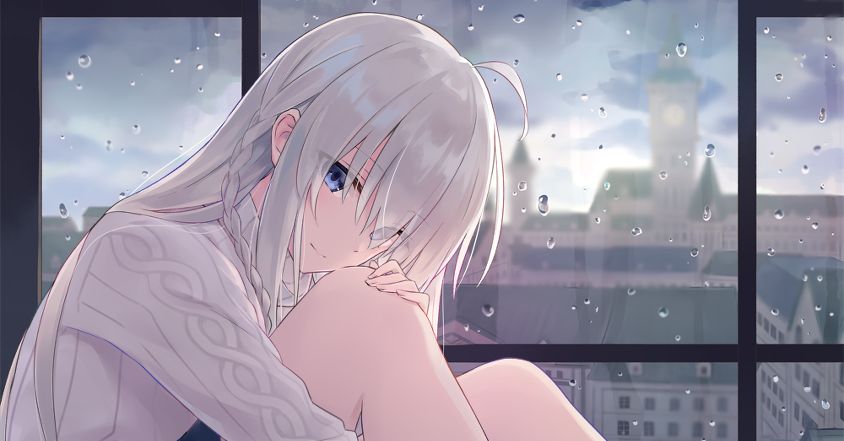 窓際の君を描いたイラスト特集 , 窓の外の、世界を想う