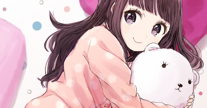 Hugging you tightly♡ Illustrations of Characters Hugging Plushies