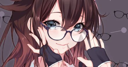 Illustrations of Girls "Hands on My Glasses". - Casual Charm♡