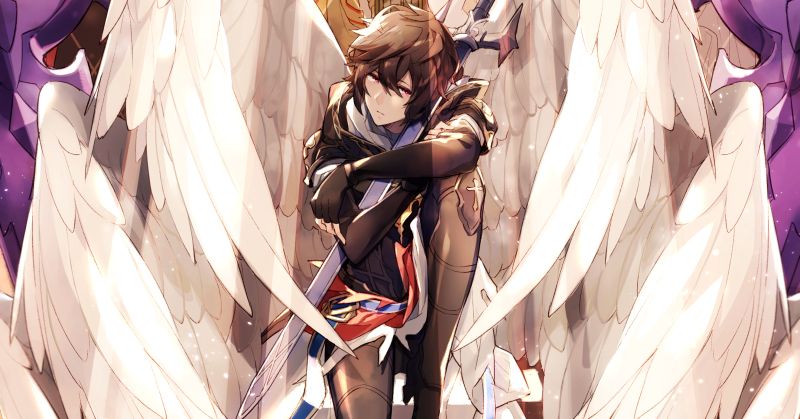 Miraculous wings. Illustrations of Boys with Wings