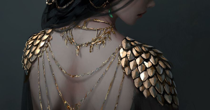 What remains of angel wings. Illustrations of Beautiful Shoulder-Blades