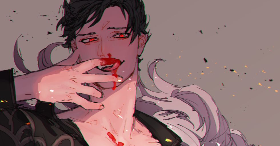The flowing red. Nosebleed Illustrations