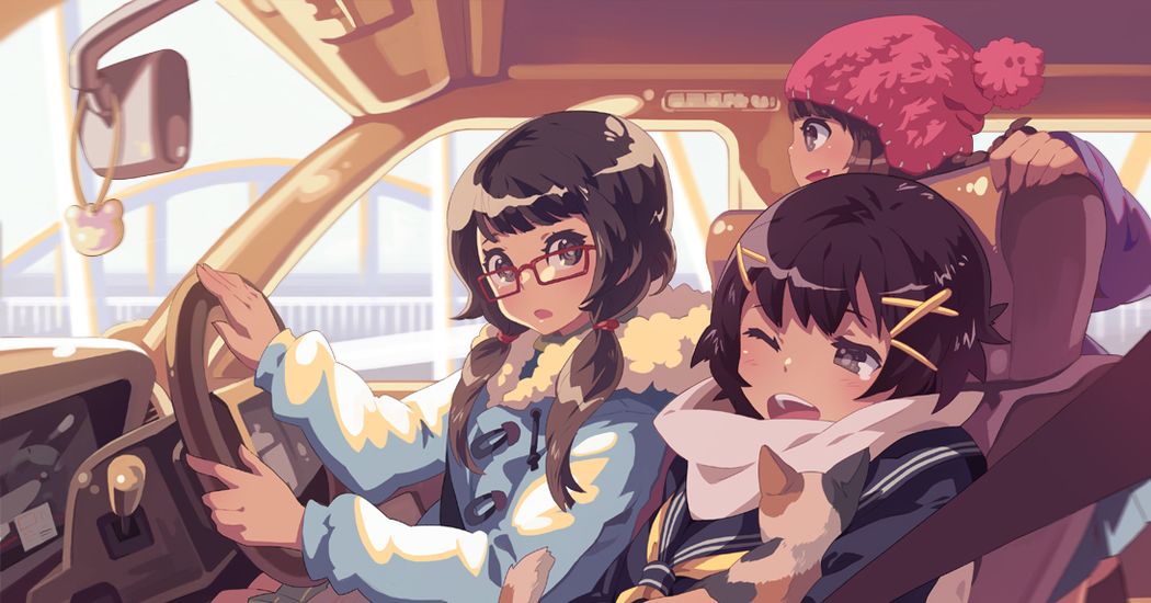 Illustrations of Girl Drivers