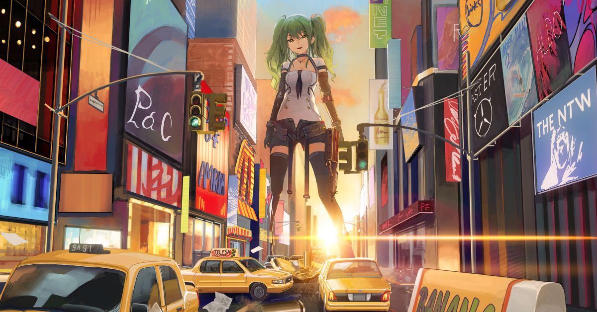 Drawings of Giant Girls - Time to Launch a Signal Flare!