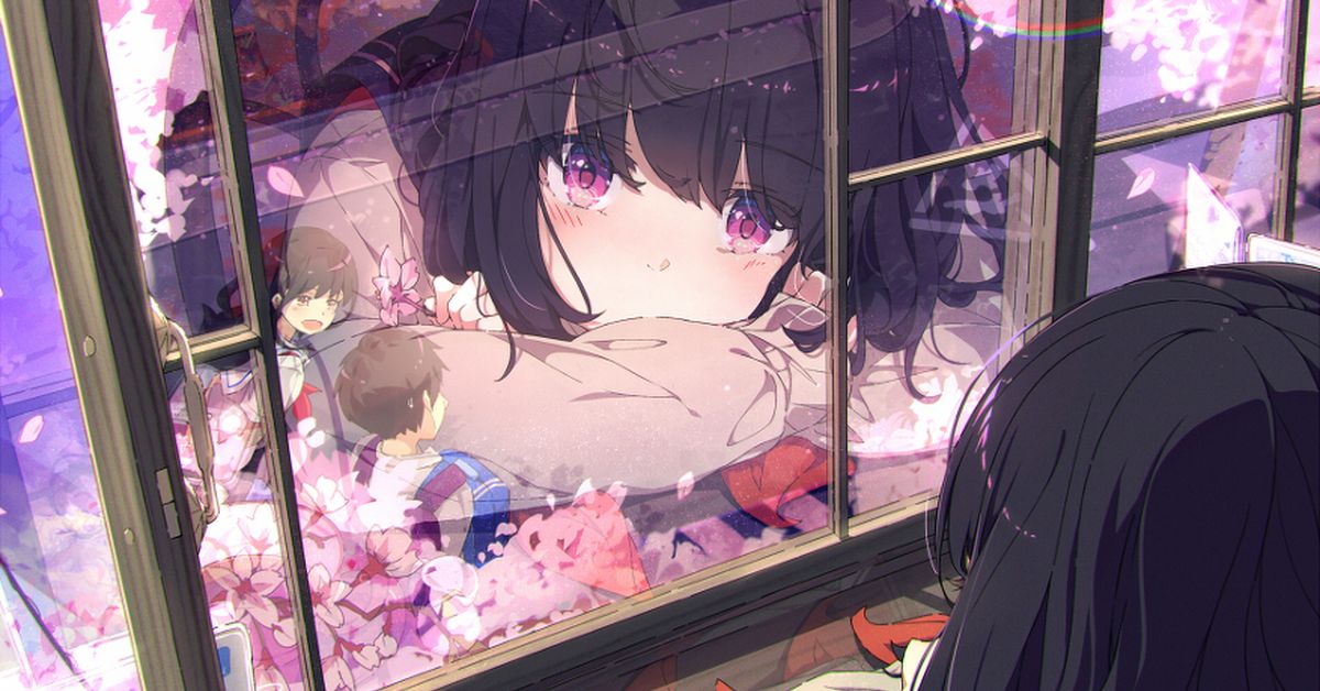 Drawings of Characters by a Window - Through the Glass is...